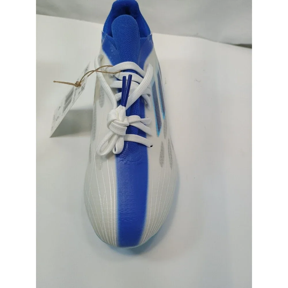 adidas X Speedflow.2 White Blue Soccer Cleats Plastic Lace Up Low Top